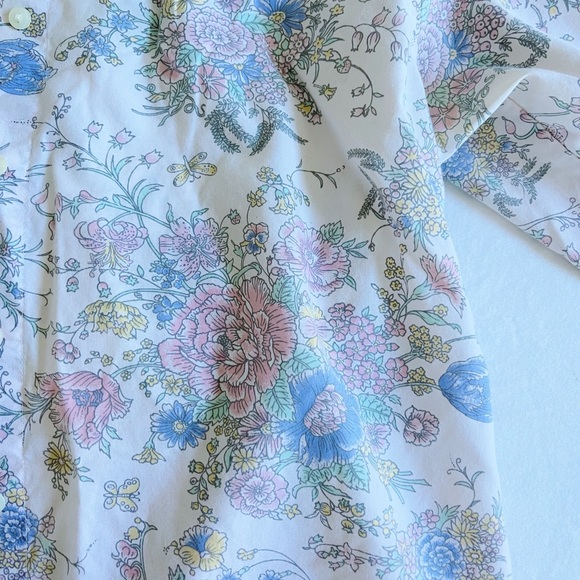 RARE Mr. Witt Vintage White Floral Button Down size 6. Like new! - Picture 5 of 5